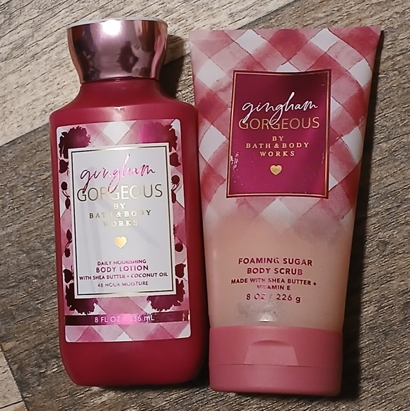 Bath & Body Works Other - Bath & Body Works Gingham Gorgeous Lotion & Sugar Scrub